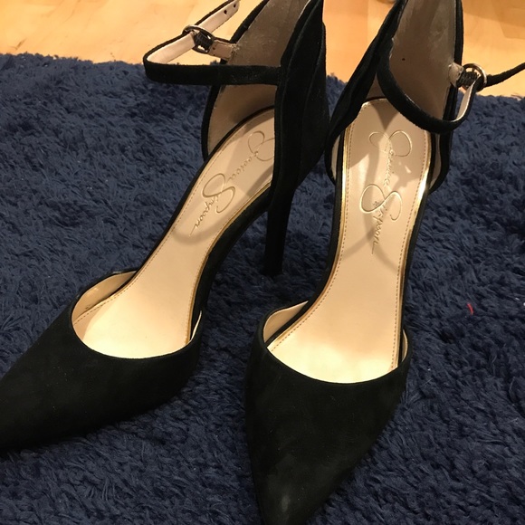 jessica simpson black velvet heels - Picture 1 of 4